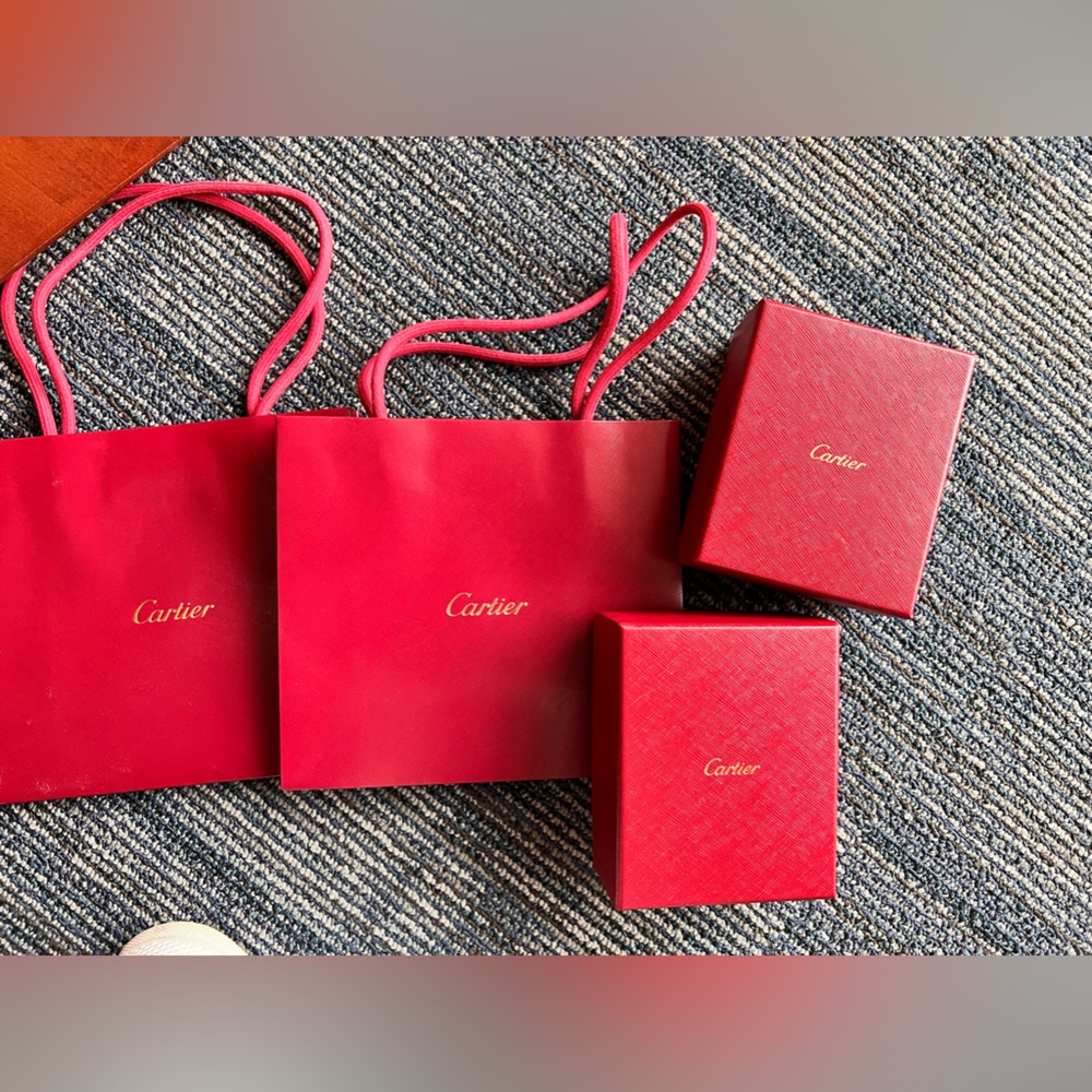 Cartier gift bag and jewelry box set of 2 can be purchased separately